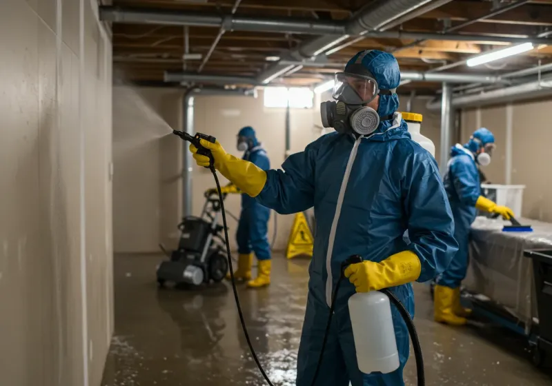 Basement Sanitization and Antimicrobial Treatment process in Harlan County, KY